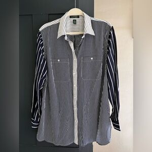 Ralph Lauren Pinstripe Button Down Blouse